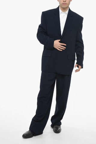 UNISEX GARDE-ROBE Wool Oversized Blazer with Padded Shoulders