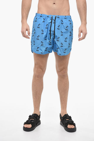 Costume da Bagno Boxer ALLOVER PALMTREES con Coulisse