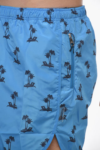 Costume da Bagno Boxer ALLOVER PALMTREES con Coulisse
