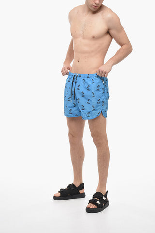 Costume da Bagno Boxer ALLOVER PALMTREES con Coulisse