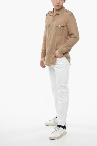 Camicia Semitrasparente con Doppio Taschino