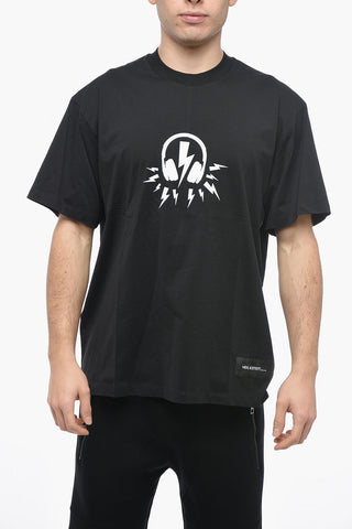 Crew Neck D.J. BOLT Easy Fit T-Shirt with Print
