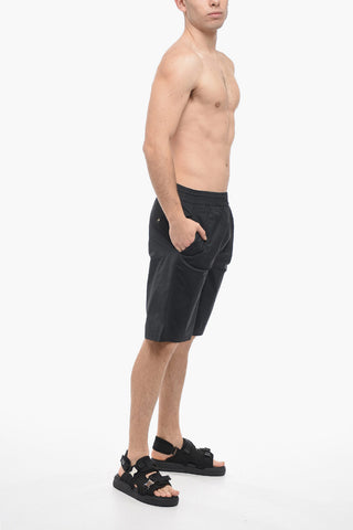 Shorts Slouchy Fit in Nylon Stretch con Coulisse