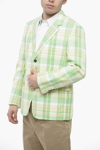 Cotton Madras Blazer with District Check Pattern