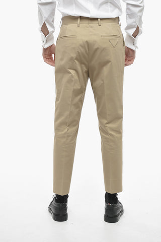 Cotton Gabardine Chinos Pants with Belt Loops