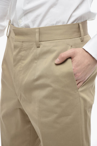 Cotton Gabardine Chinos Pants with Belt Loops
