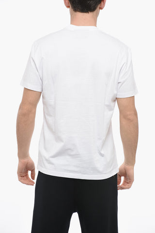 Slim Fit Crew-neck T-Shirt with Thunderbolts Embroidery
