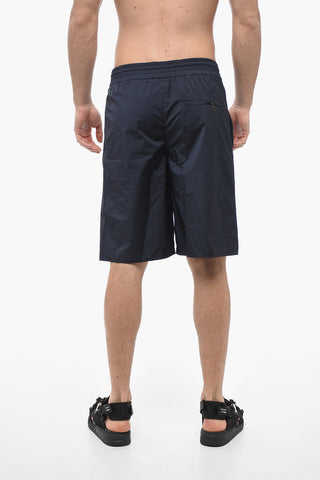 Shorts Slouchy Fit in Nylon Stretch con Coulisse