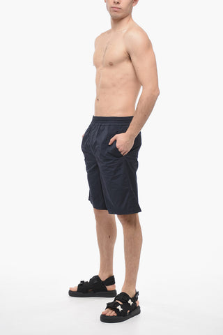 Shorts Slouchy Fit in Nylon Stretch con Coulisse