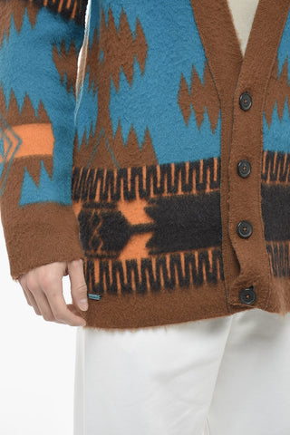 Jacquard ICON Brushed Wool Cardigan