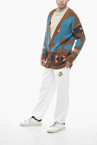 Jacquard ICON Brushed Wool Cardigan