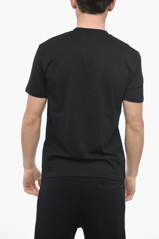 T-shirt Girocollo METAL THREAD THUNDERBOLT  Slim Fit in Cotone con Ricamo