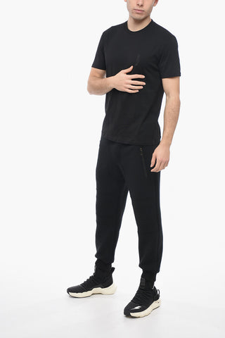 T-shirt Girocollo METAL THREAD THUNDERBOLT  Slim Fit in Cotone con Ricamo