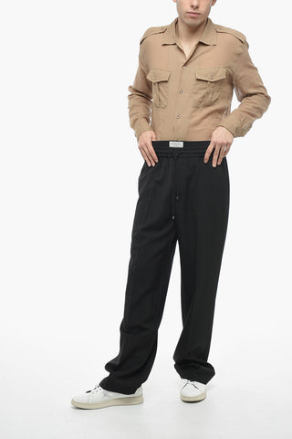 Joggers in Lana Vergine con Pince Frontali