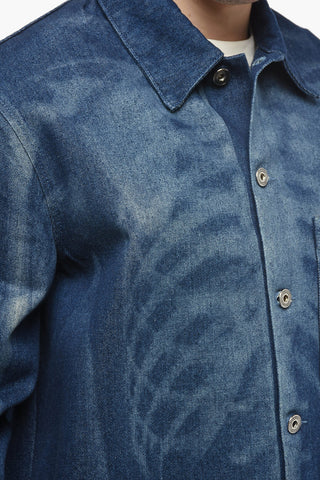 BODY SCAN Denim Jacket with Oversized Fit