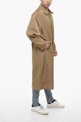UNISEX MM1 Viscose-blend Trench Coat with Hidden Placket