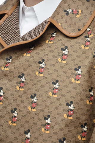 DISNEY X GUCCI Nylon Blend MICKEY Reversible Trench Coat