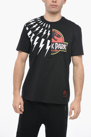 JURASSIC PARK X NB Crew Neck HALF THUNDERBOLT Cotton T-Shirt