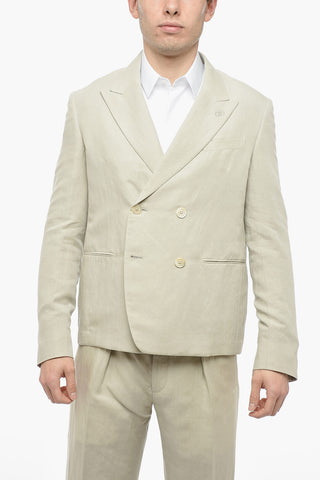 Blazer Doppiopetto O LOCK in Misto Lino