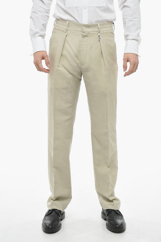 Flax Blend O LOCK Pants with Elastic Waistband