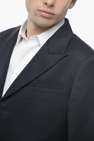 Wool SET-UP Blazer with Hidden Buttoning