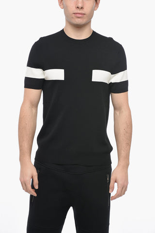 T-Shirt Girocollo SINGLE STRIPE in Tessuto Tecnico