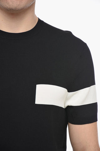 T-Shirt Girocollo SINGLE STRIPE in Tessuto Tecnico