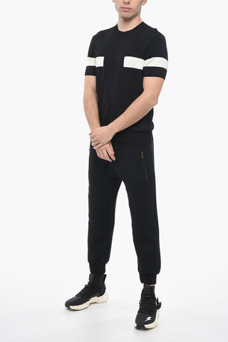 T-Shirt Girocollo SINGLE STRIPE in Tessuto Tecnico