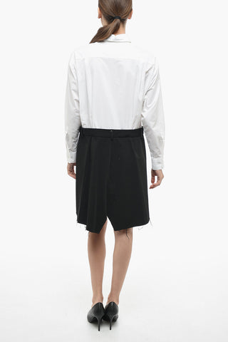 MM6 Cotton Shirt Dress with 2-Piece Design