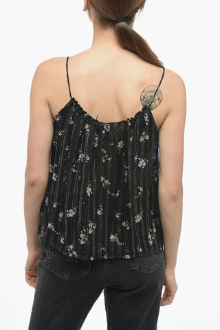 Floral Printed Silk Chiffon Top