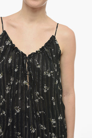 Floral Printed Silk Chiffon Top