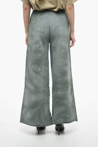 MM6 Brushed Cotton Palazzo Pants with Opened Bottom