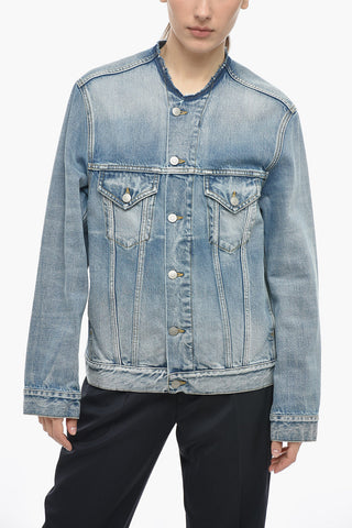 MM4 Denim UNISEX Jacket with Raw-cut Collar