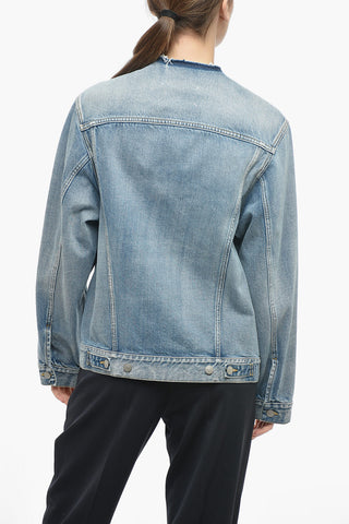 MM4 Denim UNISEX Jacket with Raw-cut Collar