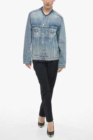 MM4 Denim UNISEX Jacket with Raw-cut Collar