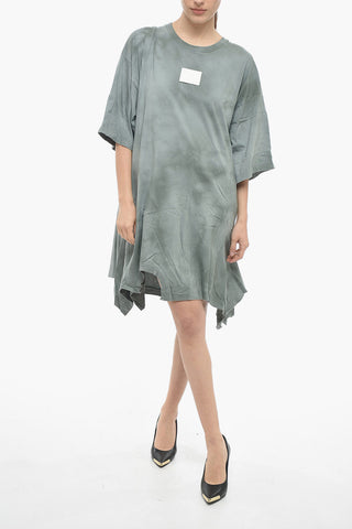 MM6 OVERSIZED FIT Jersey Tee-Dress with Flared Bottom