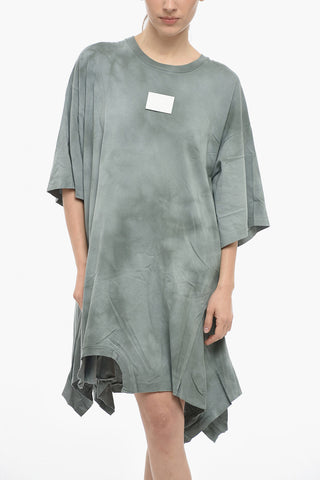 MM6 OVERSIZED FIT Jersey Tee-Dress with Flared Bottom