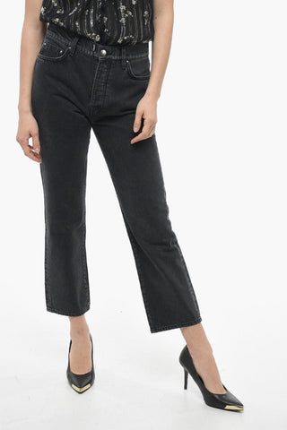 Jeans a Gamba Dritta con Passanti 18cm