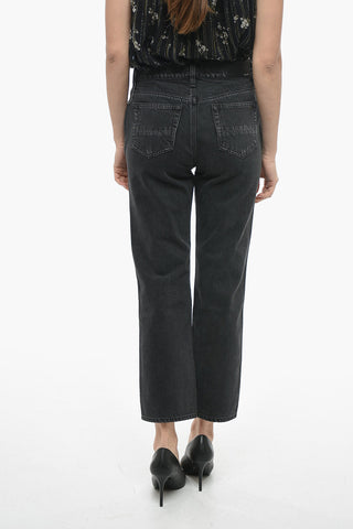 Jeans a Gamba Dritta con Passanti 18cm