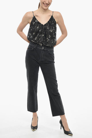 Jeans a Gamba Dritta con Passanti 18cm