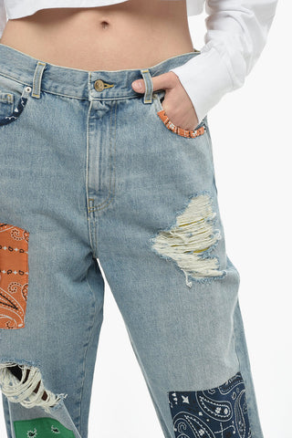 Patchwork CALIFORNIA Jeans With Distressed Details
