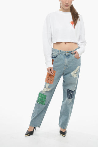 Patchwork CALIFORNIA Jeans With Distressed Details