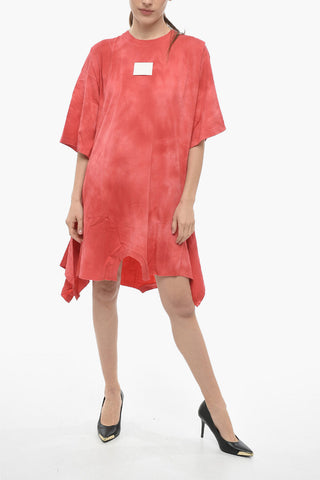 MM6 OVERSIZED FIT Jersey Tee-Dress with Flared Bottom