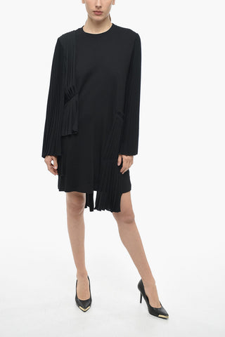 MM6 Jersey Minidress with Pleated Sleeves