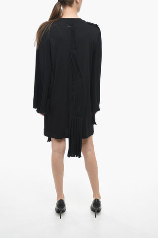 MM6 Jersey Minidress with Pleated Sleeves