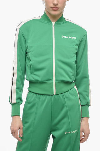 Solid Color Track Sweatshirt With contrasting side bands