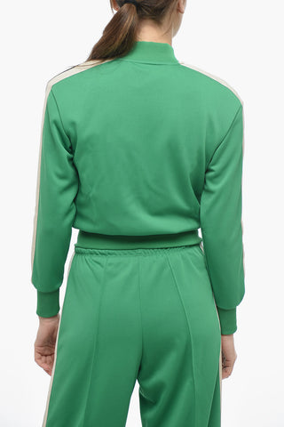 Solid Color Track Sweatshirt With contrasting side bands