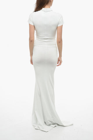Stretch Cotton Flared Maxi Tee-Dress