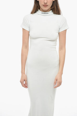 Stretch Cotton Flared Maxi Tee-Dress