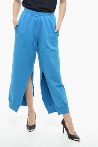 MM6 Joggers in Cotone Garzato con Fondo Aperto